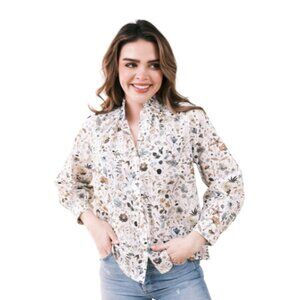 LaRoque Perry Blouse, Floral EveLiberty Fabric size Small $248